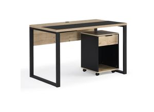 4260656983317 - B&d Home - Schreibtisch mit Rollcontainer Set Bürotisch Computertisch mit Schublade Ablagefläche für Jugendzimmer Büro Arbeitszimmer modern Design