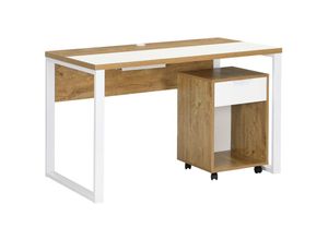 4260656983348 - B&d Home - Büro-Set Noel - Wildeiche-Weiß