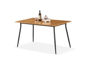 4260656985281 - Esstisch lior 140 cm x 80 cm Esszimmertisch Küchentisch Holztisch für Küche Esszimmer Industrial modern Design Wildeiche Optik 11215-140-EIWL