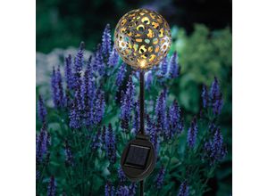 4260657631408 - - Solar Gartenstecker Kugel warmweiße led Gartendeko Solarleuchte 102385