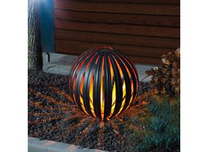 4260657631811 - - Metall Solarkugel Elani 37cm Garten Deko led Solarleuchte 102832