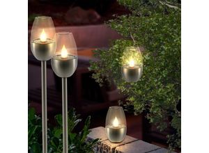 4260657632115 - - Universelle Solar Kerzen 4er Set led Solarleuchte Garten Deko 102860