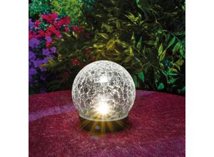 4260657632283 - Solar Glaskugel Kristallzauber 15 cm warmweiß Garten Leuchte 102433