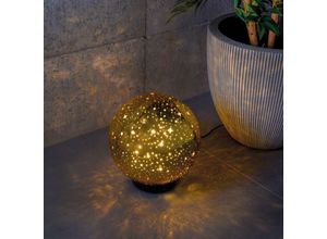 4260657633242 - Zauberhafte Solarkugel Magic Stars ⌀ 20 cm in gold wetterfest 103012 - Esotec