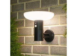 4260657636519 - Solar Wandleuchte für außen Luna cct Edelstahl-Halterung LIFEPO4 Akku pir Bewegungsmelder led Wandlampe Solar Außenleuchte Gartenbeleuchtung schwarz