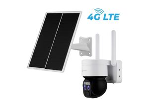 4260657860952 - LUVISION 4G   LTE PTZ Überwachungskamera optischer Zoom Sirene mit zwei Objektive 6W Solarpanel