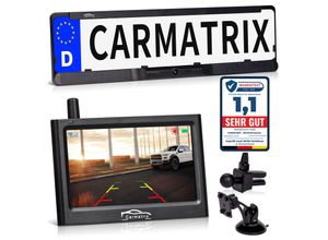 4260657860976 - CARMATRIX Solar Funk Rückfahrkamera im Kennzeichen mit Monitor Rückfahrsystem Auto
