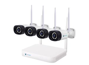 4260657861058 - LUVISION Dual WLAN Funk Video Überwachungssystem 10 Kanal Mini NVR 5MP Überwachungskamera Set Mikrofon Cloud