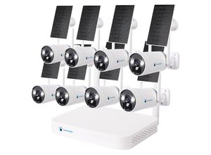 4260657861348 - LUVISION Dual WLAN Solar Akku Überwachungssystem 10 Kanal NVR 2K   4MP Überwachungskamera Mikrofon Cloud