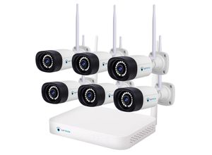 4260657861386 - LUVISION Dual WLAN Funk Video Überwachungssystem 10 Kanal Mini NVR 5MP Überwachungskamera Set Mikrofon Cloud