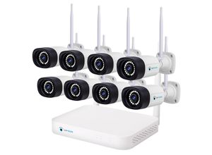 4260657861393 - LUVISION Dual WLAN Funk Video Überwachungssystem 10 Kanal Mini NVR 5MP Überwachungskamera Set Mikrofon Cloud