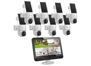 4260657861614 - LUVISION Dual WLAN PTZ Überwachungssystem mit LED Monitor 4MP Solar PTZ Überwachungskamera Mikrofon Sirene Smarte Nachtsicht