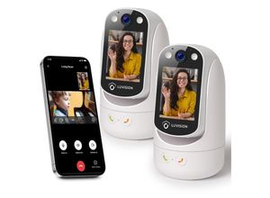 4260657861973 - LUVISION 2er Set PTZ Gegensprechkamera Video Anruf Kamera Telefonkamera WLAN Überwachungskamera Senioren Baby Autotracking