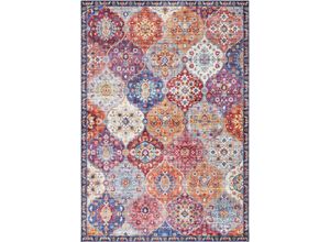 4260659061005 - Teppich ELLE DECORATION Kashmir Ghom Teppiche Gr B L 120 cm x 160 cm 5 mm 1 St bunt (multi) Esszimmerteppiche Orientalisch Orient Kurzflor Vintage Wohnzimmer Schlafzimmer