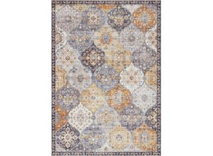 4260659061128 - Teppich ELLE DECORATION Kashmir Ghom Teppiche Gr B L 200 cm x 290 cm 5 mm 1 St gelb Esszimmerteppiche Orientalisch Orient Kurzflor Vintage Wohnzimmer Schlafzimmer