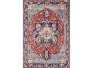 4260659061166 - Teppich ELLE DECORATION Hamadan Teppiche Gr B L 160 cm x 230 cm 5 mm 1 St rot Orientalische Muster Orientalisch Orient Kurzflor Wohnzimmer Schlafzimmer Esszimmer