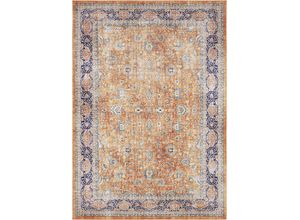 4260659061562 - Teppich ELLE DECORATION Keshan Maschad Teppiche Gr B L 160 cm x 230 cm 5 mm 1 St goldfarben (goldgelb) Orientalische Muster Orientalisch Orient Kurzflor Vintage Wohnzimmer Schlafzimmer