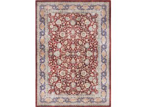 4260659061715 - Teppich ELLE DECORATION Keshan Maschad Teppiche Gr B L 160 cm x 230 cm 5 mm 1 St rot (weinrot) Esszimmerteppiche Orientalisch Orient Kurzflor Vintage Wohnzimmer Schlafzimmer