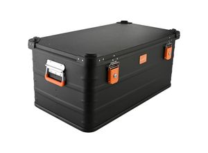 4260659071288 - Alubox - Aluminiumkiste Transportbox 92 Liter - schwarz - Premium Black