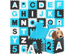 4260663280003 - KIDIZ® 86 teilige Puzzlematte Kinderspielteppich Spielmatte Spielteppich Schaumstoffmatte Kinderteppich Puzzle Zahlen und Buchstaben Schutzmatte