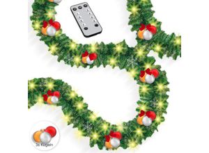 4260663282090 - KESSER® Weihnachtsgirlande mit Beleuchtung 100 LEDs - Weihnachtsbeleuchtung - In & Outdoor - Tannengirlande Weihnachtsdeko 5m 100 LEDs inkl 4260663282090 - KESSER® Weihnachtsgirlande mit Beleuchtung 100 LEDs - Weihnachtsbeleuchtung - In & Outdoor - Tannengirlande Weihnachtsdeko 5m 100 LEDs inkl