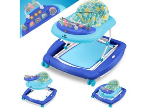 4260663282755 - KIDIZ® 4in1 Lauflernhilfe Babywalker Spiel- und Lauflernwagen Gehfrei - Schaukelfunktion Babywippe mit Rollen Licht Musik Spielecenter Esstisch Laufstuhl Laufhilfe babys ab 6 Monaten Klappbar