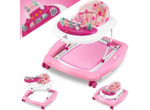 4260663282762 - KIDIZ® 4in1 Lauflernhilfe Babywalker Spiel- und Lauflernwagen Gehfrei - Schaukelfunktion Babywippe mit Rollen Licht Musik Spielecenter Esstisch Laufstuhl Laufhilfe babys ab 6 Monaten Klappbar