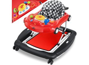 4260663282786 - KIDIZ® 4in1 Lauflernhilfe Babywalker Spiel- und Lauflernwagen Gehfrei - Schaukelfunktion Babywippe mit Rollen Licht Musik Spielecenter Esstisch Laufstuhl Laufhilfe babys ab 6 Monaten Klappbar