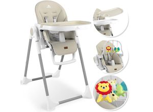 4260663283172 - KIDIZ® 3in1 Hochstuhl Kinderhochstuhl inkl Spielbügel  Babyliege  Kombihochstuhl Babyhochsitz 7 höhenverstellbar Verstellbare Rückenlehne  mitwachsend ab 0 Monate bis 6 Jahre Babystuhl