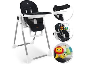 4260663283233 - KIDIZ® 3in1 Hochstuhl Kinderhochstuhl inkl Spielbügel  Babyliege  Kombihochstuhl Babyhochsitz 7 höhenverstellbar Verstellbare Rückenlehne  mitwachsend ab 0 Monate bis 6 Jahre Babystuhl