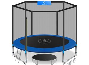 4260663288993 - KESSER® - Trampolin TÜV SÜD GS Zertifiziert Komplettset mit Sicherheitsnetz Leiter Randabdeckung & Zubehör Kindertrampolin Gartentrampolin Belastbarkeit 150 kg