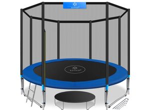 4260663289006 - KESSER® - Trampolin TÜV SÜD GS Zertifiziert Komplettset mit Sicherheitsnetz Leiter Randabdeckung & Zubehör Kindertrampolin Gartentrampolin Belastbarkeit 150 kg