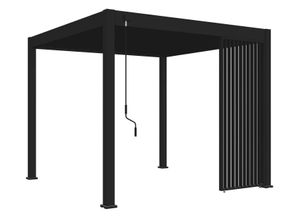 4260664388814 - Pavillonseitenteil Vertikale Lamellenwand für Pergola aus Aluminium 3 Maße