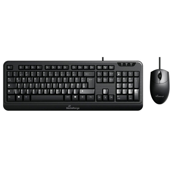 4260664870043 - MROS108 - Tastatur-und-Maus-Set - USB - QWERTZ - Deutschland Österreich Schweiz - Schwarz