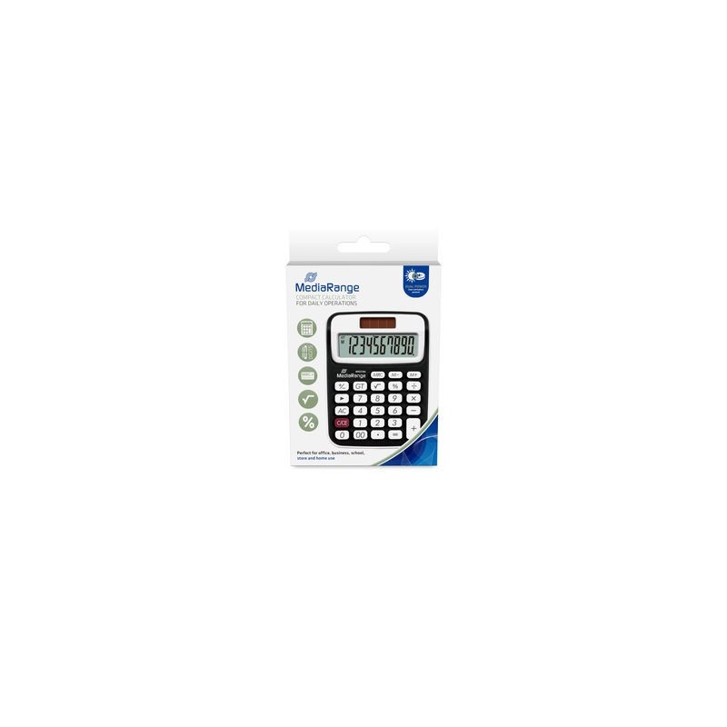 4260664872757 - MROS190 Media Range Taschenrechner 10-st LC-Display Solar Bat sw we MROS190 4260664872757