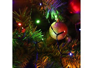 4260665441808 - Led Lichterkette Weihnachtsbaum mit Ring weihnachtsbaumbeleuchtung 9 Beleuchtungsmodi 8 Girlanden 15m Bunt