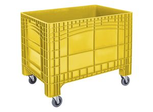 4260670622773 - Großbehälter Inhalt 535 l 4 Lenkrollen gelb kaiserkraft