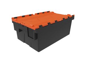 4260670626665 - Mehrweg-Stapelbehälter LxBxH 600 x 400 x 250 mm schwarz orange