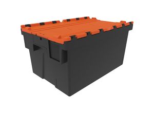 4260670626672 - Mehrweg-Stapelbehälter LxBxH 600 x 400 x 310 mm schwarz orange