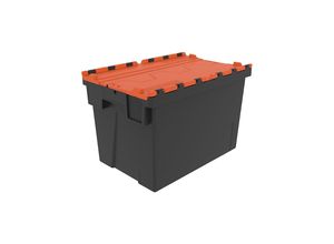 4260670626696 - Mehrweg-Stapelbehälter LxBxH 600 x 400 x 400 mm schwarz orange