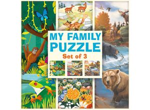 4260671131304 - My Family Puzzle - My Family Puzzle - Set of 3 - Jungle Flowers Northern Wildlife