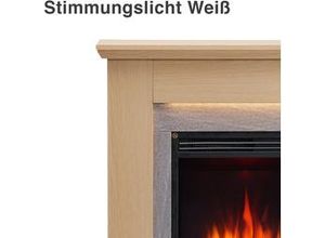 4260672448678 - Balderia Elektrokamin Typhon Heizung 1000 2000 W 3D-Effekt LED Fernbedienung Timer