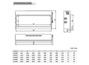 4260672448852 - Amazona 36 Einbaukamin Heizung 1000 2000 W realistischer 3D-Flammeneffekt LED-Beleuchtung