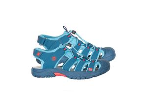 4260672625734 - TROLLKIDS - Trekking-Sandalen KIDS KVALVIKA in dolphin blue spicy red Gr39