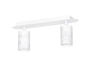 4260677170703 - Deckenspot Casper in Weiß und Grau 2xGU10 [Gebraucht - Wie Neu] - white - Famlights