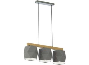 4260677171632 - Famlights - Pendelleuchte Henriette in Grau 3xE27 - grey