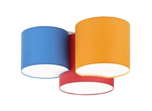 4260677174558 - Famlights - Kinderzimmer Deckenleuchte Alea aus Stoff in Bunt 3x E27 - multicolour