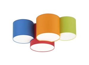 4260677174565 - Famlights - Kinderzimmer Deckenleuchte Alea aus Stoff in Bunt 4x E27 - multicolour