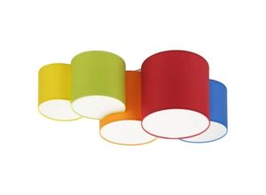 4260677174572 - Famlights - Kinderzimmer Deckenleuchte Alea aus Stoff in Bunt 5x E27 - multicolour