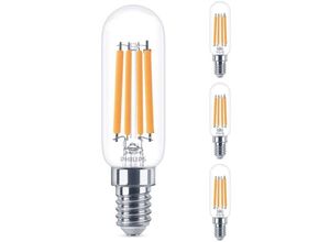 4260677178006 - Led Lampe ersetzt 60 w E14 Kolben klar warmweiß 806 Lumen nicht dimmbar 4er Pack - transparent - Philips